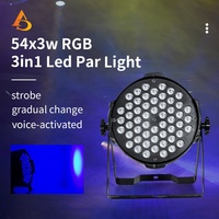 AICPOSE - Vente en gros professionnelle - 54 projecteurs à faisceau RGB 3W 3-en-1 DMX512 avec angle de faisceau de 45 degrés - Classement IP33 - Pour l'éclairage de scène