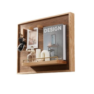 Estante de almacenamiento de madera para montar en la pared, cubierta decorativa multiusos rectangular para sala de estar, dormitorio, baño, a prueba de polvo - Product Image 2