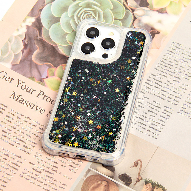 2026 Most Sell Product Custom Printing Glitter Liquid Quicksand Silicone TPU PC Phone Case for iPhone 16 PRO MAX Protective Case
