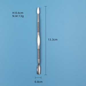 Outil professionnel de manucure et pédicure, poussoir à cuticules en acier inoxydable <span class=keywords><strong>2</strong></span> en 1, nettoyeur de cuticules - Product Image 3
