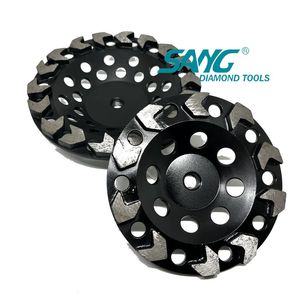 Disco abrasivo <span class=keywords><strong>de</strong></span> diamante <span class=keywords><strong>de</strong></span> <span class=keywords><strong>7</strong></span> <span class=keywords><strong>pulgadas</strong></span> con segmentos <span class=keywords><strong>de</strong></span> flecha para pulir piedra y hormigón con amoladora angular - Product Image 1