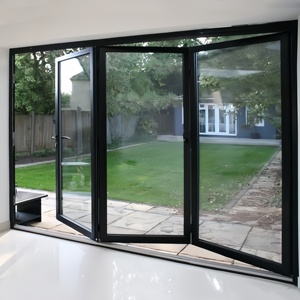 Aluminium personnalisé de haute qualité double insonorisation verre moderne fibre de verre long bi pli coulissant extérieur entrée principale patio - Product Image 1