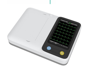 Appareil ECG 12 pistes WEC-03B avec écran tactile 5 pouces et interprétation automatique, avec mémoire USB/SD et batterie rechargeable - Product Image 1