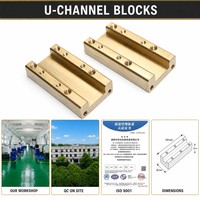 Composants de profil en U en laiton usinés par CNC, service de fabrication sur mesure de précision