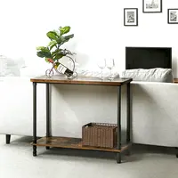 Furniture Industri Manufaktur Kecil Meja Sudut untuk Lorong Logam Kayu Hall Custom Meja Konsol