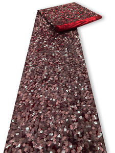 Tessuto di <span class=keywords><strong>Velluto</strong></span> con Paillettes da 9mm per Abiti da Sposa e Gonne Femminili, Tessuto con Paillettes per Abbigliamento Fai-da-Te e Design - Product Image 4