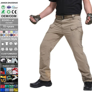 Pantalones Cargo Casuales Personalizados para <span class=keywords><strong>Hombre</strong></span>, Talla Grande, Tácticos, Impermeables, de Entrenamiento, con Múltiples Bolsillos, Resistentes al Viento, Estilo de Frente Plano - Product Image 5