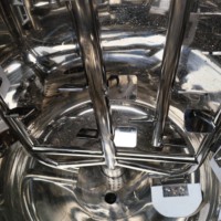 Machine de mélange cosmétique à haute viscosité pour shampoing, cire capillaire, baume à lèvres et pâtes épaisses, avec cuve de chauffage de 100L