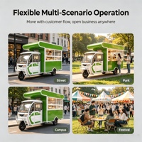 Remorque alimentaire mobile électrique avec équipement de cuisine complet pour la restauration rapide, le café, les burgers et les pizzas