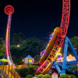Produits de parc d'attractions Thrill, manèges UFO volants en forme de U, toboggan à double piste, jeux de plein air pour adultes dans un parc d'attractions - Product Image 1