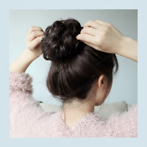 ที่คาดผมแฟชั่นยางผ้าฝ้ายไมโครไฟเบอร์ประดับพลอยเทียมทรงยกผมสำหรับตกแต่งผมน้องสาว - Product Image 1