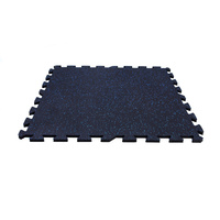 Dalles de caoutchouc emboîtables noires, tapis de sol en caoutchouc pour salle de sport, idéal pour les aires de jeux