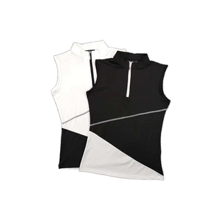 Top deportivo de Golf simple y cómodo para <span class=keywords><strong>mujer</strong></span>, ropa de Golf con cuello levantado y cremallera de secado rápido - Product Image 1