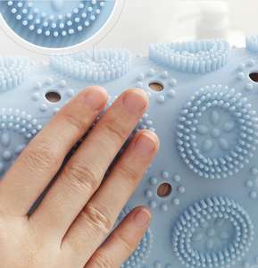 Alfombrilla antideslizante redonda de PVC para baño, protección del medio ambiente, ducha doméstica, ventosa de drenaje, alfombrilla de masaje para Baño - Product Image 3