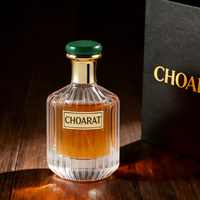 Botellas de Perfume de Vidrio Cilíndricas de Estilo Vintage de Alta Gama con Logotipo Personalizado en Color, 30ml/50ml/100ml, con Pulverizador y Caja de Empaque