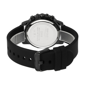 Skmei Quartz Watch Black Dial Silicone Strap Chronograph Calendar Waterproof 30M Men's Watch - Product Image 3