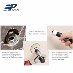 Naipu-Inch Wire Screw <span class=keywords><strong>Extractor</strong></span> طقم حنفية إصلاح خيط مكسور أدوات إزالة الصلب العالية - Product Image 3
