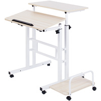 Table de chevet pliable multifonctionnelle YOUTAI, bureaux réglables en hauteur avec roulettes, bureau pour ordinateur portable