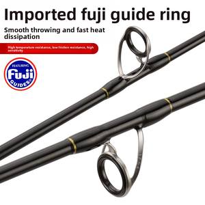 Canne à pêche professionnelle en fibre de carbone Fuji Guides 1, 5 sections, pointe en carbone massif, 16 kg de résistance, pour la pêche en eau salée, la pêche à la traîne et le lancer depuis bateau. - Product Image 5