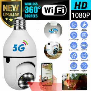 2.4G 5G 3MP Smart Home Security VR CCTV Mini <strong>Camera</strong> 360 Degree Panoramic Wifi Lamp Night Vision Light Bulb IR Wireless Features - Product Image 2