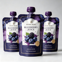 Pochette Doypack personnalisée imprimée avec bec verseur, qualité alimentaire, pour emballage de liquides (jus de fruits, boissons), OEM