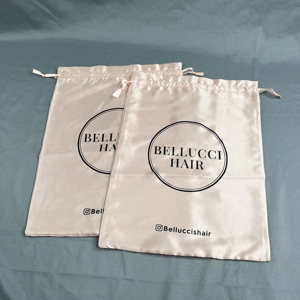 Custom Logo Eco-friendly High Quality Silk Satin <b>Drawstring</b> Bag Dust-proof Wig <b>Pouch</b> Bag with Personalized Storage Solution - Product Image 5