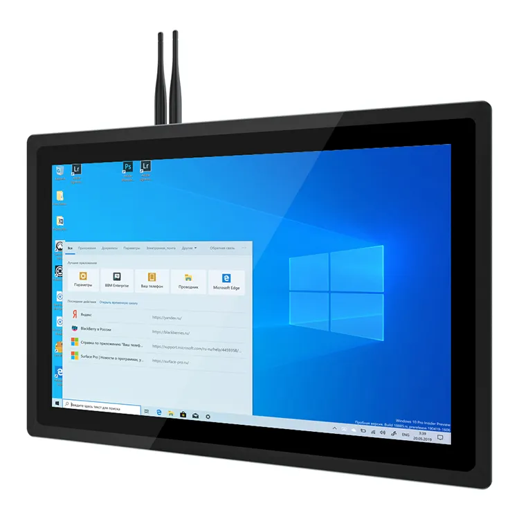 Portworld 21.5 inch IP65 intel window fanless wall mount All In One Touch Screen Full HD Industrial Panel PC