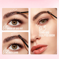 Gel Sourcils Transparent Double Embout avec Peigne – Gel Coiffant pour Sourcils Effet Sauvage Longue Tenue – Marque Privée, Logo Personnalisé, OEM, Vente en Gros