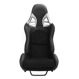 Drift Racing Style-asiento de coche deportivo, gamuza, color negro