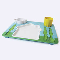 Service de table pour bébé en mélamine de haute qualité, motif personnalisé, sans BPA, durable, passe au lave-vaisselle, non toxique, facile à nettoyer, repas pour enfants