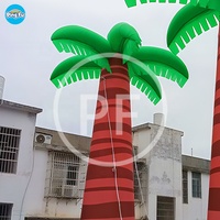 Palmier gonflable de vacances en plein air grand cocotier accessoires gonflables ornement de scène plantes d'olivier avec éclairage LED