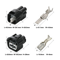 Conector de Cableado para Motor de Ventilador Electrónico Automotriz MG641744-5/MG651747-5 DJ7041Y-4.8-11/21, Conector de 4 Orificios