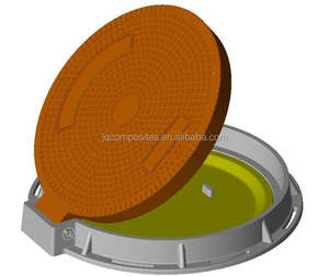SMC <span class=keywords><strong>BMC</strong></span> 복합 FRP 맨홀 커버 EN124 A15 50x50cm 플라스틱/원형 공장 가격 맨홀 커버 - Product Image 1