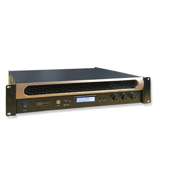 DSP-2600 All-in-One Professional Audio Machine Commercial Music System Studio Power Amplifier 2x600W 20Hz-20KHz Microphone