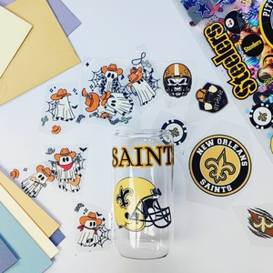 Autocollants holographiques UV pour transfert thermocollant, enveloppes personnalisées pour tasses, autocollants en vinyle brillant lavables pour mugs et bouteilles, pour la personnalisation de marques - Product Image 6