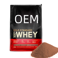Poudre de protéine de lactosérum isolée pure végétarienne non aromatisée certifiée OEM ODM GMP Halal, 1 kg, en sac, vente en gros
