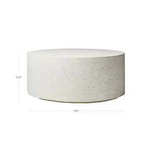 Light Concrete White Table Outdoor Patio Terrazzo Coffee Table For Home Living