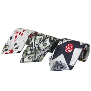 Corbata de Mago Multifuncional con Patrón de Cartas, de Algodón, Unisex, <span class=keywords><strong>para</strong></span> Trucos de <span class=keywords><strong>Magia</strong></span>, Accesorios <span class=keywords><strong>para</strong></span> Actuaciones de <span class=keywords><strong>Magia</strong></span> de Cerca y en Escenario - Product Image 1