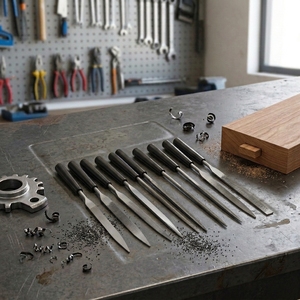 Professional Bulk Pack Mini Steel <b>Hand</b> <b>File</b> Set 10pcs - Cost-Effective Polishing and Shaping Tools for Metal Wood Model Workshop - Product Image 2