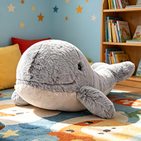 Jouets en peluche pour bébés, animaux marins, dauphins, de haute qualité, personnalisables, mignons, vente en gros d'usine