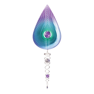 Fournisseur d'usine : Éolienne Arbre de Vie avec Cristal Torsadé, Décoration de Jardin 3D, Queue Spirale en Acier Inoxydable - Product Image 6