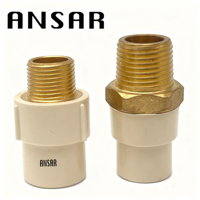 Raccords de tuyauterie en laiton CPVC, raccord mâle à filetage, connexion MIP, tuyauterie CPVC ASTM D2846 pour eau chaude et froide, 1/2 pouce - 2 pouces
