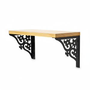 Étagère murale en bois noire à trois niveaux, élégante et décorative, pour salon, chambre et salle de bain - Product Image 2