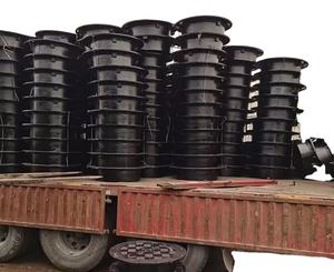 ISO 인증 최소 주문 수량 <span class=keywords><strong>1</strong></span> 개 A15 B125 C250 보행자 페달 자전거 타는 사람을위한 연성 철 맨홀 커버 일체형 - Product Image 1