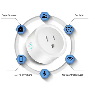 10A 16A Energy Monitor US Smart Wall Socket Wifi Tuya Mini Smart Plug And Socket For Alexa Google Home