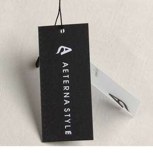 Étiquette volante en papier noir de haute qualité, style élégant, personnalisée, <span class=keywords><strong>pour</strong></span> jeans <span class=keywords><strong>pour</strong></span> hommes, fabrication chinoise, en promotion - Product Image 1