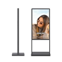 Kiosque d'affichage numérique 4K de 55 pouces, écran LCD publicitaire, affichage intérieur sur pied, 2+32 Go, Android, texte, CMS basé sur le cloud