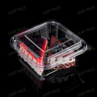 Boîte à lunch à clapet en plastique jetable transparent pour Sandwich Pizza nourriture pour animaux de compagnie Hamburger pain Sushi salade chips conteneur de sucre
