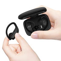 T17 Vente CHAUDE Casque Sans Fil BT5.0 LED Affichage de Puissance pour Téléphones Intelligents Crochet d'Oreille Casques Sport Gaming Écouteurs
