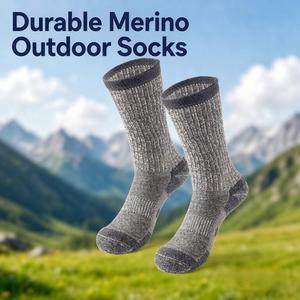 Chaussettes en laine mérinos épaisses et chaudes mi-mollet, antidérapantes et anti-odeurs, en tissu éponge pour les sports <span class=keywords><strong>de</strong></span> plein air, la randonnée et le <span class=keywords><strong>ski</strong></span> - Product Image 5